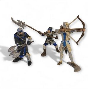 3 Schleich Griffin Knights Medieval Warriors Action Figurines